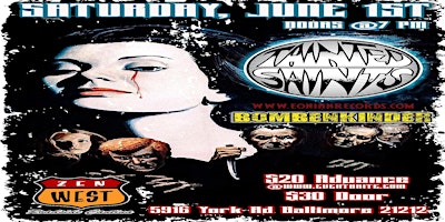 ZEN WEST Presents  A  NIGHT WITH TAINTED SAINTS. Special Guest Bombenkinder  primärbild