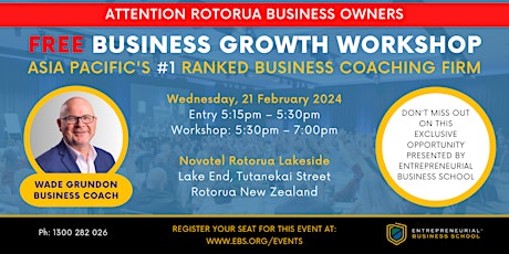 Free Business Growth Workshop - Rotorua (local time) primary image