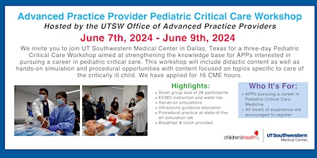 Pediatric Critical Care Workshop-UT Southwestern Medical Center