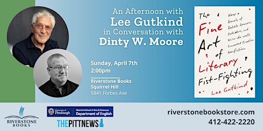 Image principale de An Afternoon with Lee Gutkind in Conversation with Dinty W. Moore