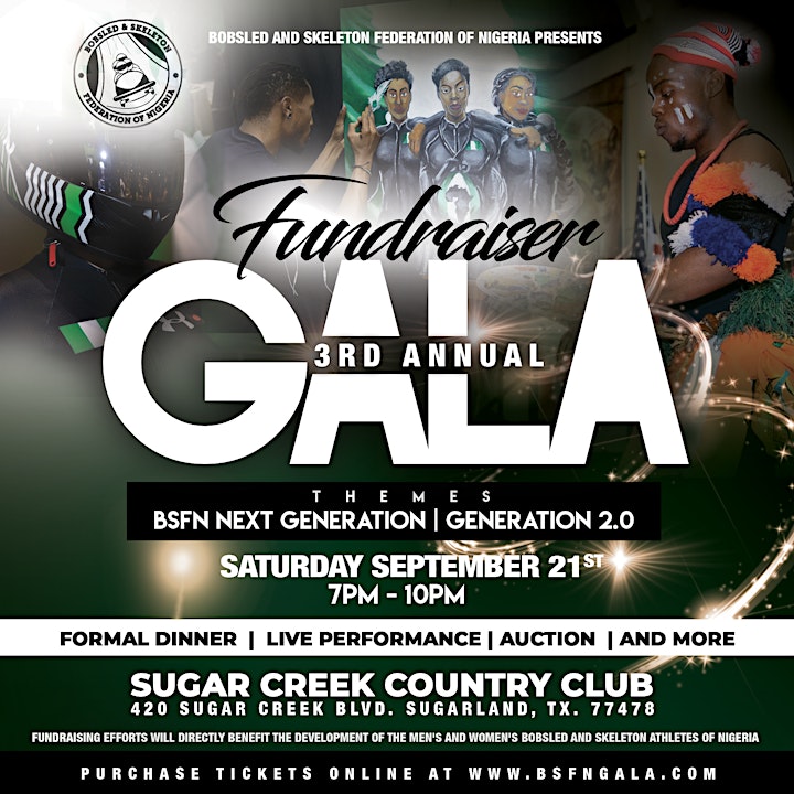 
		3rd Annual Bobsled & Skeleton Federation of Nigeria Fundraising Gala image
