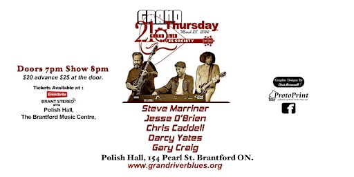 Primaire afbeelding van Grand Thursday Steve Marriner Jesse O'Brien Chris Caddell at Polish Hall