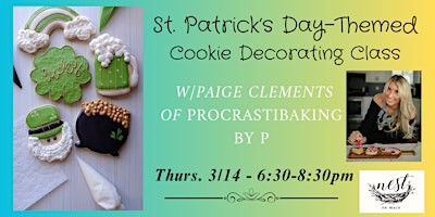 St. Patrick’s Day-Themed Cookie Decorating Class w/ Paige