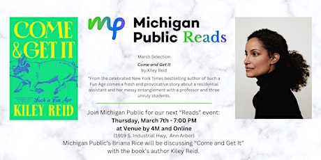 Hauptbild für Michigan Public Reads Book Club Discussion - "Come and Get It"