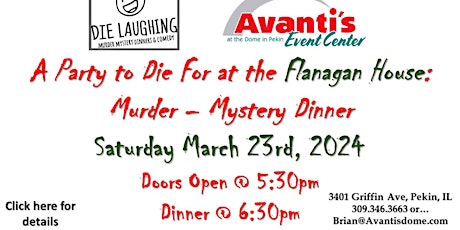 Imagem principal do evento A Party to Die For at the Flanagan House: A Murder-Mystery Dinner