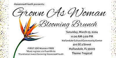 Image principale de Grown As Woman BLOOMING Brunch