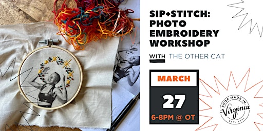 SIP+STITCH: A Photo Embroidery Class w/The Other Cat primary image