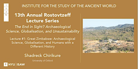 Rostovtzeff Series: The End in Sight? Archaeological Science... Lecture 1