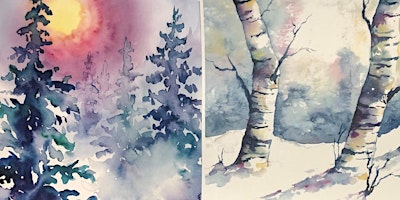 Imagem principal do evento "Trees in Watercolor" with Janice Keirstead Hennig