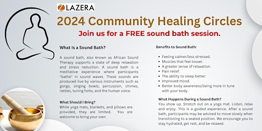 Image principale de Healing Circles - Community Sound Bath (WORTHY WEDNESDAY)