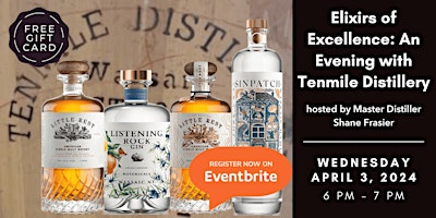 Primaire afbeelding van Elixirs of Excellence: An Evening with Tenmile Distillery