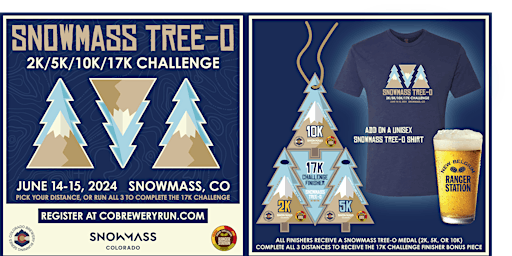 Imagem principal do evento Snowmass Tree-O | 2k + 5k + 10k + 17k Challenge | Snowmass, CO