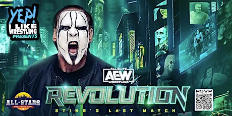 Imagen principal de AEW Revolution Viewing Party (Sting's Last Match) @ All Stars Bar