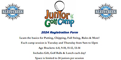 Hauptbild für Klein Creek Golf Club Summer Junior Golf Camp