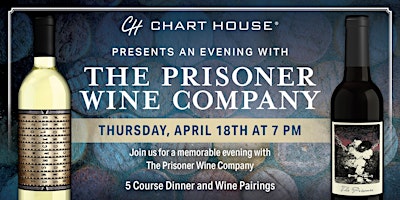 Primaire afbeelding van Chart House + The Prisoner Wine Dinner - Alexandria