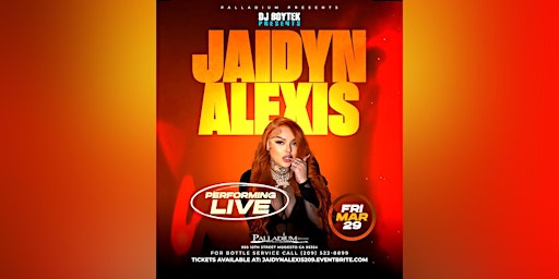 Jaidyn Alexis performing live at the Palladium Nightclub in Modesto  primärbild