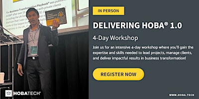 Imagem principal do evento Delivering HOBA® 1.0 4-Day Workshop