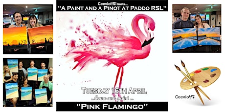 A Paint and a Pinot at Paddo RSL. "Pink Flamingo"