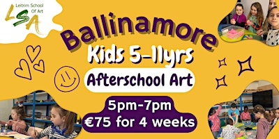 (B) Kids Class, 5-11yrs After School 4 Wed's, 5-7pm, Apr 10, 17, 24, May 1 primary image