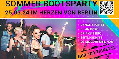 Hauptbild für Sommer BOOTSPARTY im Herzen von Berlin! 25.05.24