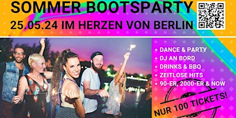 Sommer BOOTSPARTY im Herzen von Berlin! 25.05.24