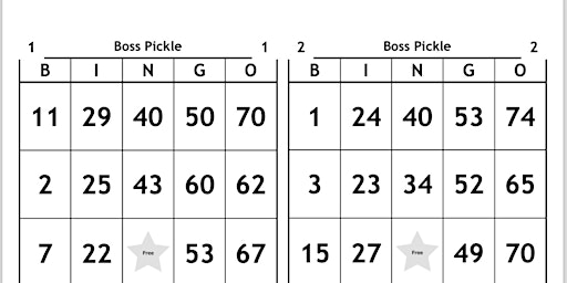 Boss Pickle Bingo