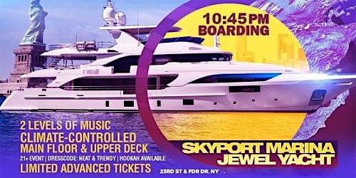 Primaire afbeelding van NIGHT JEWEL YACHT PARTY NYC! Sat., May 4th