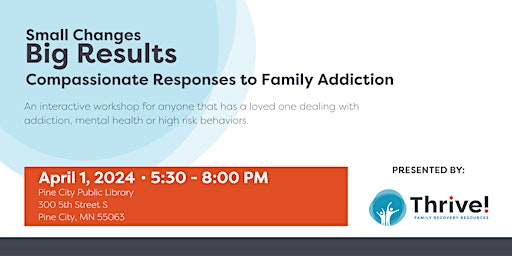 Small Changes, Big Results:  Compassionate Responses to Family Addiction primary image