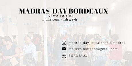 Imagem principal de Bordeaux : Madras Day - 1 juin 2024