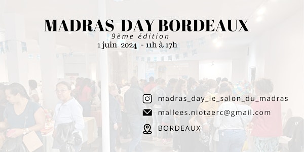 Bordeaux : Madras Day - 1 juin 2024