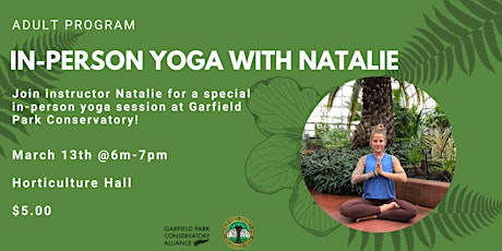 Image principale de Yoga with Natalie (In-Person Only)