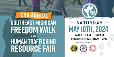 Primaire afbeelding van 2nd Annual 5k Freedom Walk and Human Trafficking Resource Fair