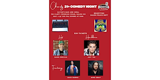 21+ Charity Comedy Night at Sayde's to benefit the Salem Police Department! primary image