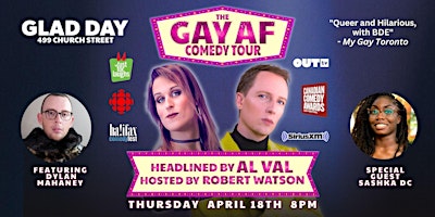 THE GAY AF COMEDY TOUR  @ Glad Day Toronto primary image