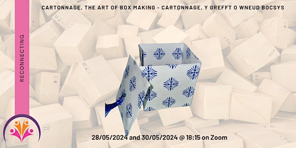 Cartonnage, the art of box making - Cartonnage, y grefft o wneud bocsys