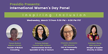 Imagen principal de Presidio Presents: International Women’s Day Alumni Panel