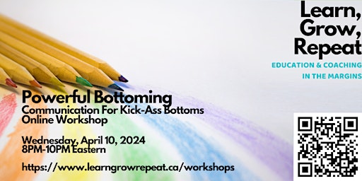 Powerful Bottoming: Communication for Kick-Ass Bottoms - Online Workshop primary image