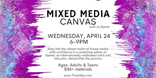 Imagem principal do evento CANCELED Intro to Mixed Media Canvas