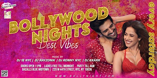 Bollywood Nights Desi Party NYC @Times Square primary image
