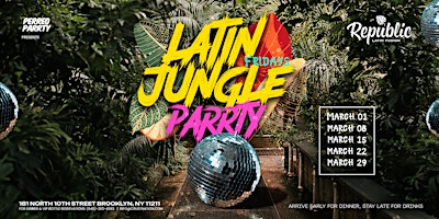 Primaire afbeelding van Reggaeton Jungle Parrty - Fridays @ Republic - Latin Dance Party