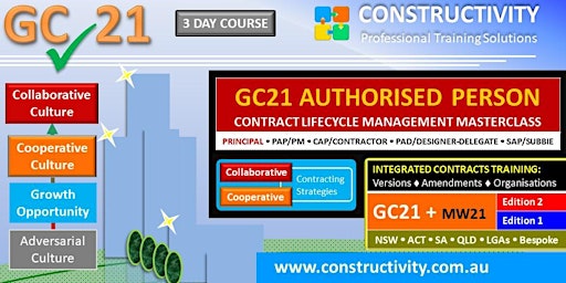 Imagem principal do evento GC21 Authorised Person Contract LifeCycle Masterclass (3 day) 5-12 Aug 2024