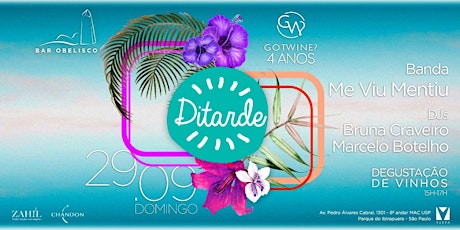 Imagem principal do evento DiTarde Got Wine 4 anos | Bar Obelisco