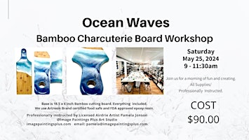 Image principale de Ocean Waves Charcuterie Board Workshop - Adult Beginner