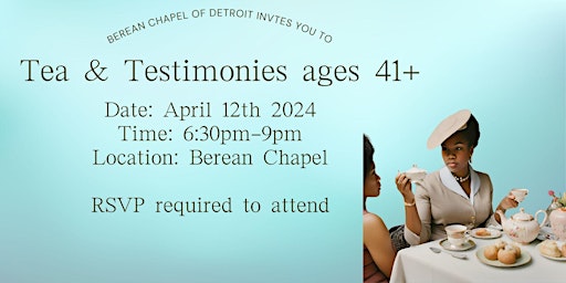 Tea & Testimonies primary image