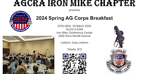 AGCRA Iron Mike Chapter 2024 Spring AG Corps Breakfast primary image