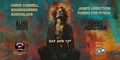 SOUNDGARDEN, JANES ADDICTION, AUDIOSLAVE, PORNOFOR PYROS Tribute band nite! primary image