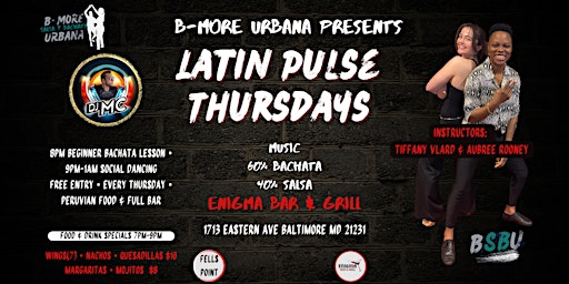 Imagen principal de Latin Pulse Thursdays |Bachata & Salsa Dancing|