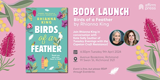 Imagem principal do evento Book launch: Birds of a Feather by Rhianna King