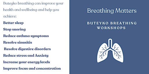 Immagine principale di Breathing Matters - Buteyko Breathing Workshop 