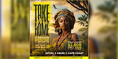 Primaire afbeelding van Take Me Home | 3 Region Ghana Tour | 7 Nights (12.26.24 - 1.2.25)
